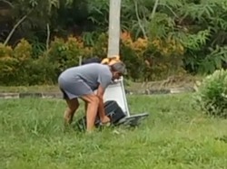 Viral! Bule Bawa Kabur Troli Bandara Batam Sampai Dikejar Petugas