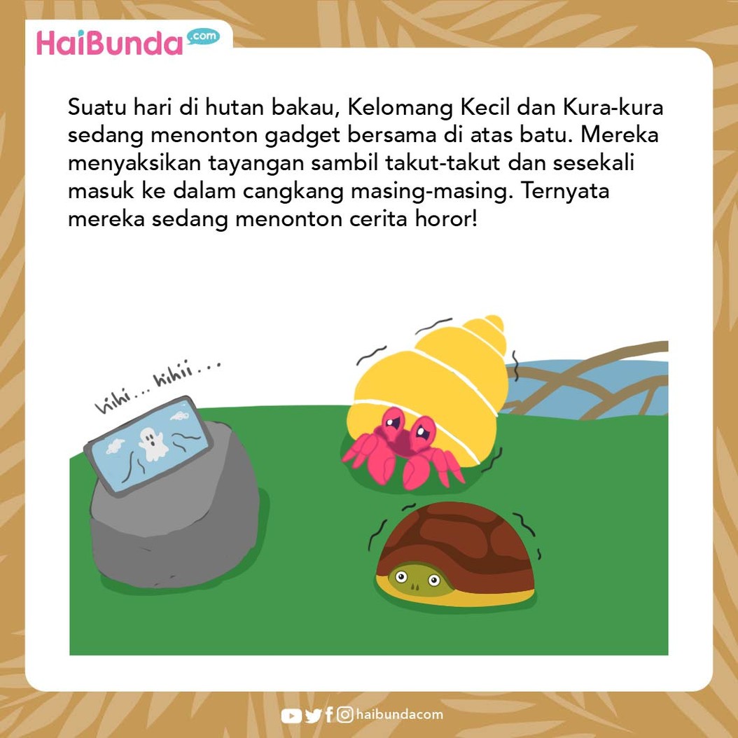 Cerita Fabel Kelomang Paling Suka Cerita Horor