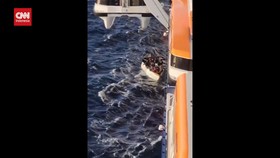 VIDEO: Detik-detik Kru Kapal Pesiar Selamatkan Migran di Laut AS