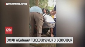 VIDEO: Bocah Wisatawan Tercebur Sumur di Borobudur