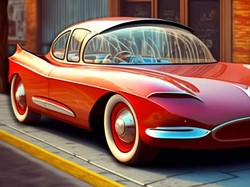 Begini Jadinya Andai Mobil Tesla Dibuat Tahun 1950-an