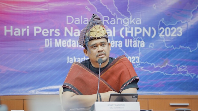 Wali Kota Medan Muhammad Bobby Afif Nasution menerima Anugerah Kebudayaan Persatuan Wartawan Indonesia (PWI) Pusat