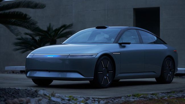 Sony dan Honda memperkenalkan prototipe mobil listrik perdana bernama Afeela di CES 2023.