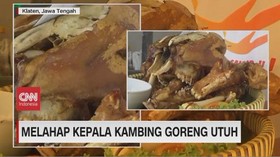 VIDEO: Melahap Kepala Kambing Goreng Utuh