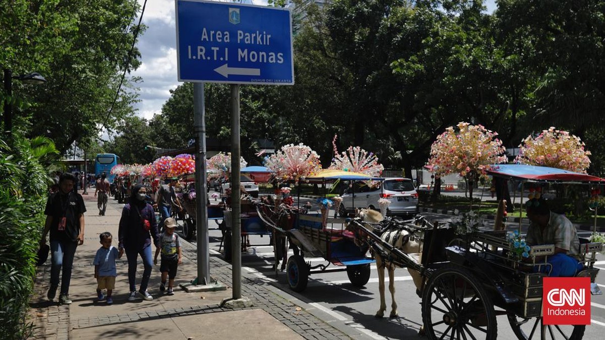 FOTO: Delman-delman Ibu Kota yang Menanti Pergi dari Monas