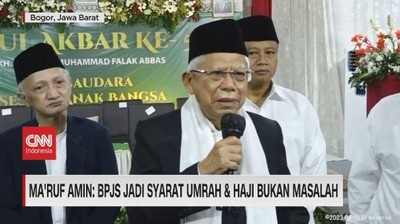 VIDEO: Ma'ruf Amin: BPJS Jadi Syarat Umrah & Haji Bukan Masalah