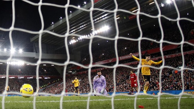 Liverpool ditahan Wolverhampton Wanderers 2-2 dalam babak ketiga Piala FA di Stadion Anfield, Minggu (8/1) dini hari WIB.