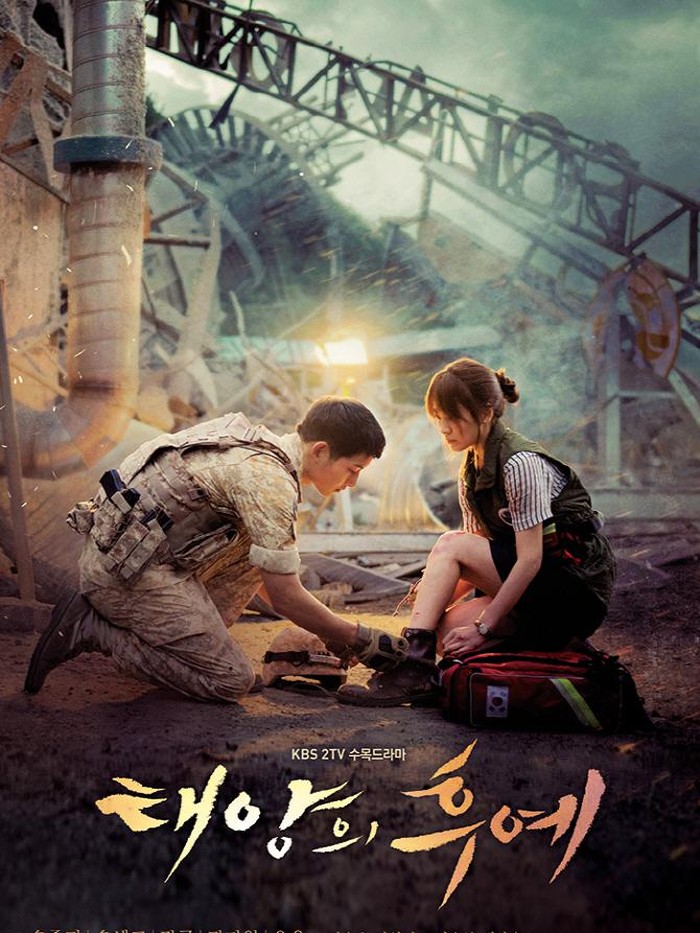 Hye-Kyo dalam poster drama Descendants of The Sun. Drakor Song Hye Kyo yang Dapat Rating Tinggi di IMDb!