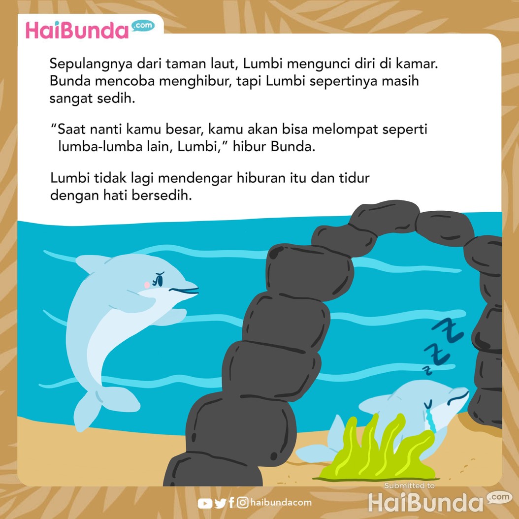 Cerita Fabel: Lumba-lumba Enggak Bisa Lompat