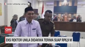 VIDEO: Eks Rektor Unila Didakwa Terima Suap Rp6,9 M