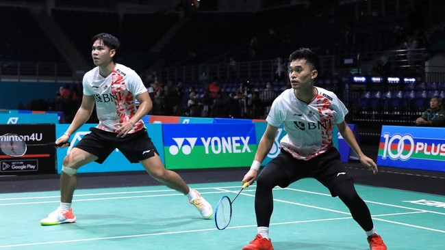 Leo Rolly Carnando/Daniel Marthin lolos ke semifinal Indonesia Masters 2023 usai mengalahkan Keiichiro Matsui/Yoshinori Takeuchi dari Jepang.