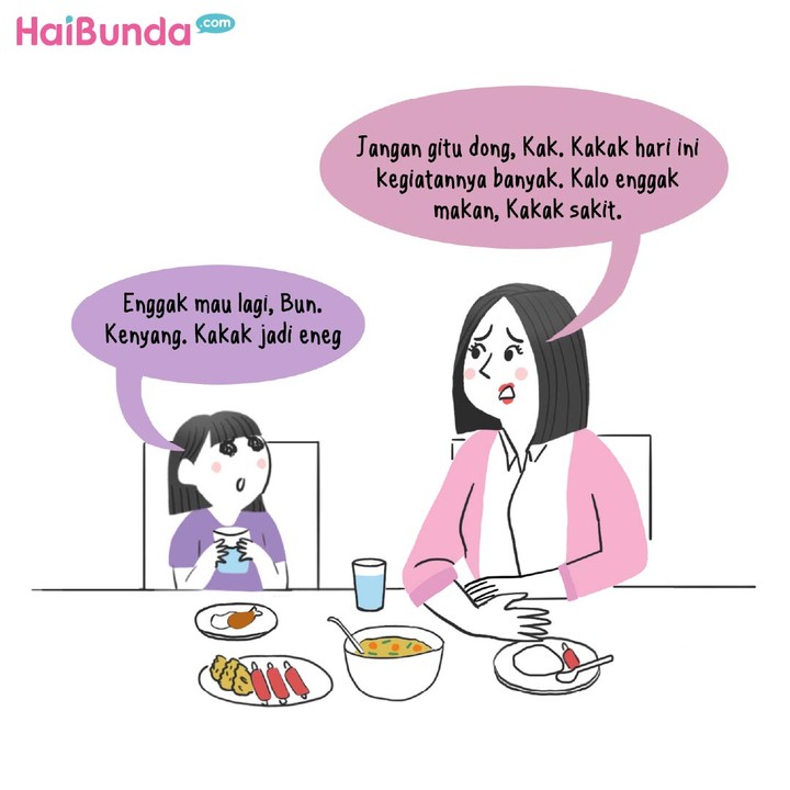 Komik Yang Susah Makan Si Kakak Yang Stres Si Bunda