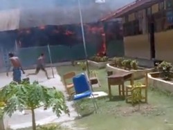 Kebakaran di SDN 045 Polewali Mandar, 3 Ruang Kelas Hangus