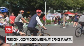VIDEO: Presiden Jokowi Bersepeda di CFD