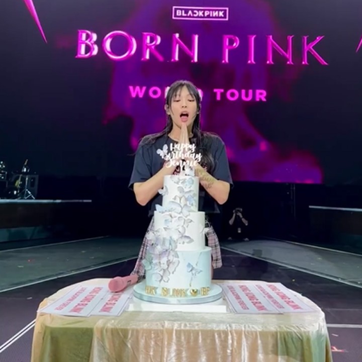 <p>Jennie BLACKPINK baru berulang tahun dan genap berusia 27 tahun, Bunda. Wanita kelahiran 16 Januari 1996 ini mendapat kejutan oleh Blink (penggemar BLACKPINK) di Hong Kong saat melakukan konser tur dunia di negara tersebut. (Foto: Instagram @jennierubyjane)<br /><br /><br /></p>