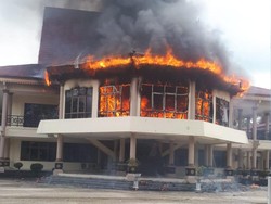 Kantor DPRD Indragiri Hulu Terbakar, Tak ada Korban Jiwa