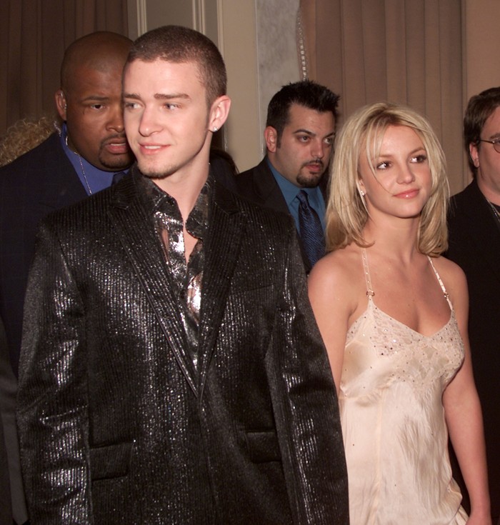 Justin Timberlake and Britney Spears at 'A Family Celebration 2001' at the Regent Beverly Wilshire Hotel, Beverly Hills, Ca. 4/1/01. Los Angeles. Photo by Kevin Winter/Getty Images.