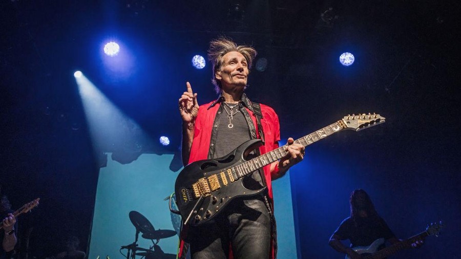 Steve Vai BERLIN, GERMANY - JULY 08: American guitarist Steve Vai performs live on stage during a concert at the Columbia Theater on July 8, 2022 in Berlin, Germany. (Photo by Frank Hoensch/Redferns)