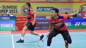 Ahsan/Hendra dan Apriyani/Fadia Mejeng di Times Square