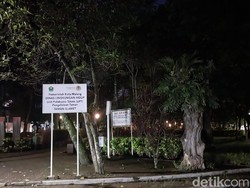 Taman di Kota Malang Suram gegara Tangan Jahil Curi Lampu Penerangan