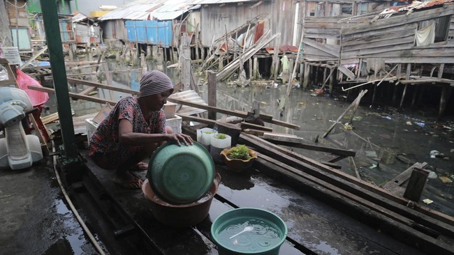 BPS mencatat jumlah penduduk miskin di Indonesia turun 680 ribu orang sepanjang Maret 2023 hingga Maret 2024.