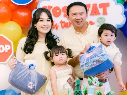 Potret Ulang Tahun Ke-3 Yosafat Putra Ahok & Puput Nastiti Devi, Meriah Penuh Warna