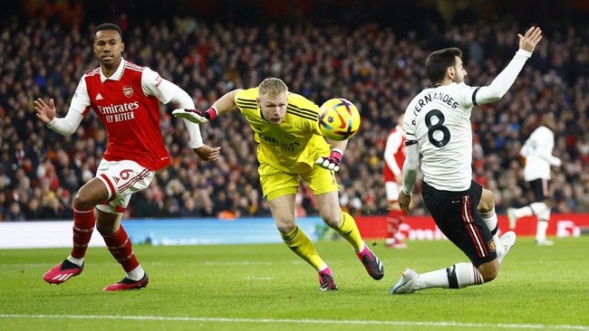 Arsenal menang tipis atas Manchester United pada laga lanjutan Liga Inggris di Stadion Emirates, Minggu (22/1) malam waktu Indonesia.