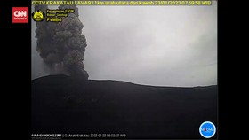 img-title VIDEO: Sepanjang Senin Pagi, Gunung Anak Krakatau Erupsi 8 Kali