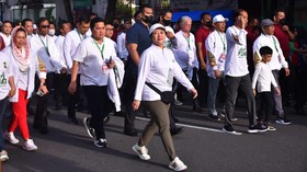 Sambung Silaturahmi, Puan Maharani Ikut Jalan Sehat Porseni NU