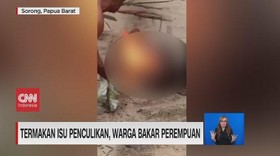 VIDEO: Termakan Isu Penculikan, Warga Bakar Perempuan