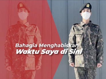Jin BTS Sapa ARMY, Pamer Foto Pakai Seragam Militer dan Topi Baret
