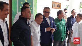 Rombongan Elite NasDem Sambangi Sekber Koalisi Gerindra-PKB