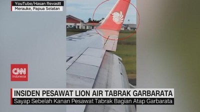 VIDEO: Insiden Pesawat Lion Air Tabrak Garbarata