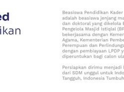 Beasiswa LPDP Pendidikan Kader Ulama 2023 Sudah Dibuka, Cek Skema Pembiayaan dan Syaratnya
