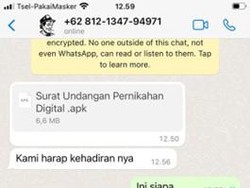 Dikuasai Hacker Usai Klik Undangan, WA Wabup Banyumas Kini Sebar File APK