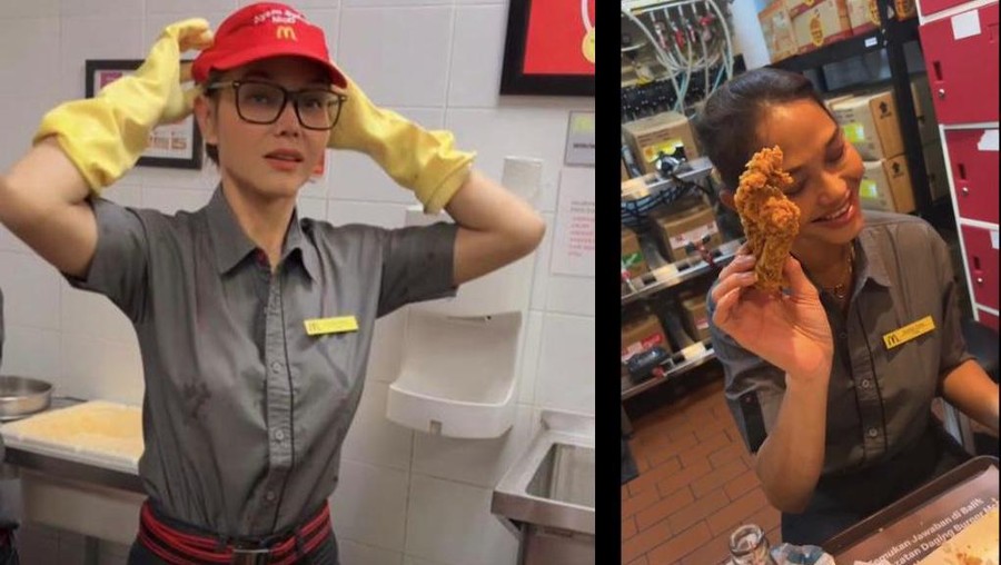 Bunda Corla Kerja di McDonald’s Jakarta, Goreng Ayam hingga Layani Pembeli