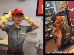 Bunda Corla Kerja di McDonalds Jakarta, Goreng Ayam hingga Layani Pembeli