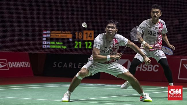 Leo Rolly Carnando/Daniel Marthin sudah pernah bertemu dengan He Jiting/Zhou Haodong sebelum duel final Indonesia Masters 2023.
