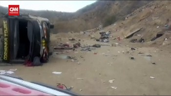 VIDEO: Bus Jatuh dari Tebing di Peru, 24 Penumpang Tewas