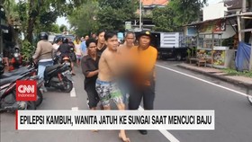 VIDEO: Epilepsi Kambuh, Wanita Jatuh ke Sungai Saat Mencuci Baju