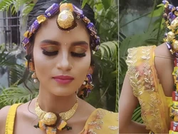 Unik! Bukan Emas, Pengantin Ini Pakai Hiasan Kepala dari Cokelat dan Permen