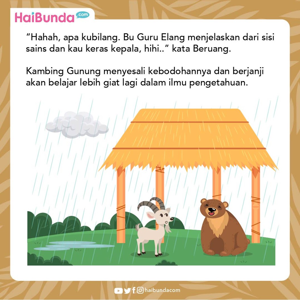 Cerita Fabel Kambing Gunung Bertanya Asal-Usul Hujan