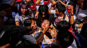  FOTO: Demo 2 Tahun Kudeta Junta Myanmar
