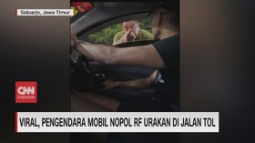 VIDEO: Pengendara Mobil Nopol RF Urakan di Jalan Tol