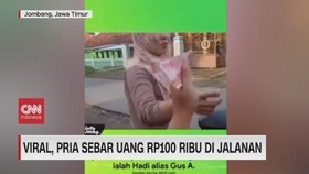 VIDEO: Viral, Pria Sebar Uang Rp100 Ribu di Jalanan