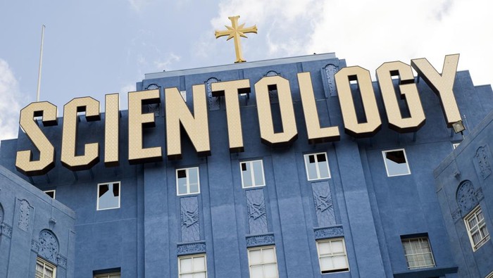 Los Angeles, USA - August 28, 2011: The Church of Scientology building in Los Angeles on Sunset Boulevard.