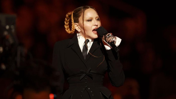 Madonna at the 65th Annual GRAMMY Awards held at Crypto.com Arena on February 5, 2023 in Los Angeles, California. (Photo by Christopher Polk/Variety via Getty Images)
