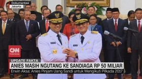VIDEO: Anies Masih Ngutang ke Sandiaga Rp. 50 Miliar, Sandi Relakan
