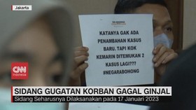 VIDEO: Sidang Gugatan Korban Gagal Ginjal