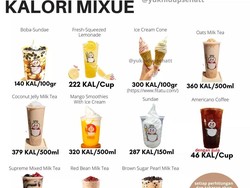 Mixue Populer di Indonesia, Ini Kandungan Kalori Es Krim dan Minumannya